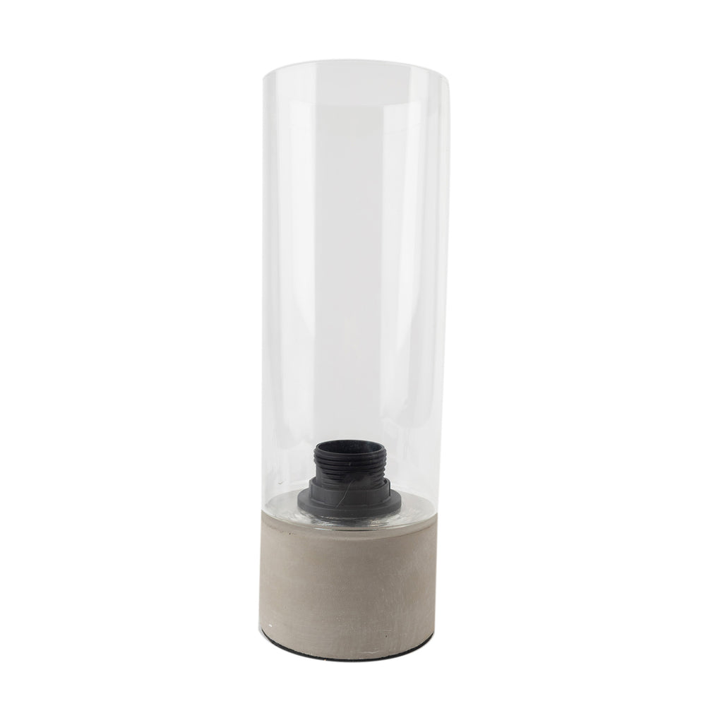 Table Lamp with Clear Glass Shade - 28.5cm
