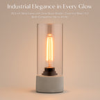 Table Lamp with Clear Glass Shade - 28.5cm