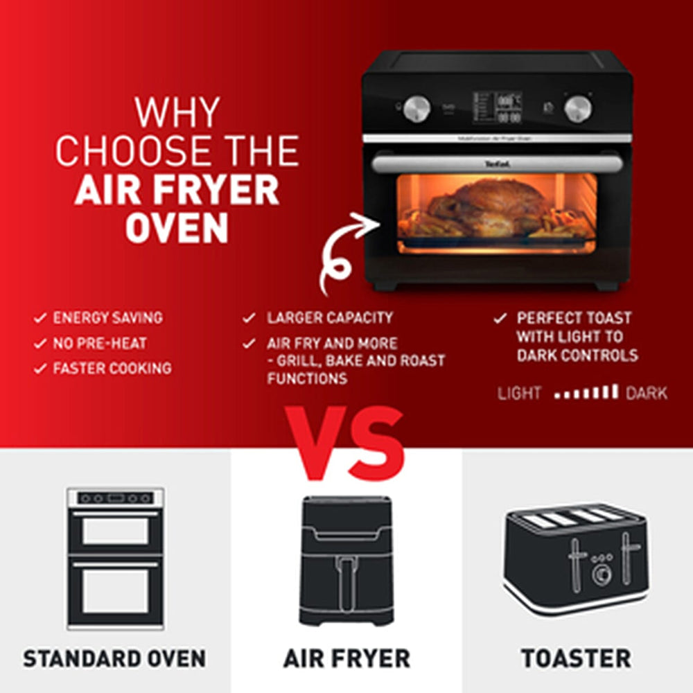 Tefal Plastic Oven Mitt (Size 34x35 cm) - Black