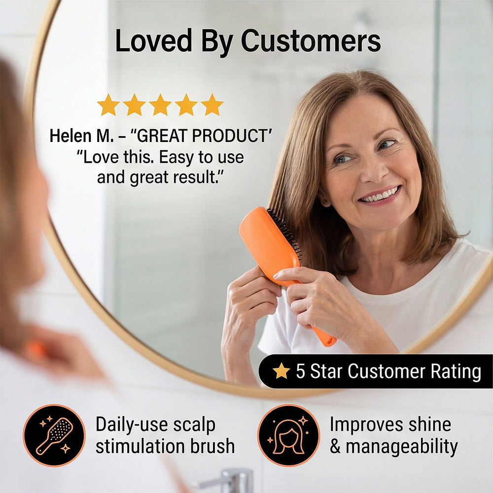 Lab Life INCREMENTUM LED Hairbrush with 72 Pure Sourced LED Lights - Lifetime Warranty