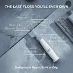 Lab Life Floss Light - LED Teeth Whitening and Interdental Flosser (Including 6 Flossing Heads)