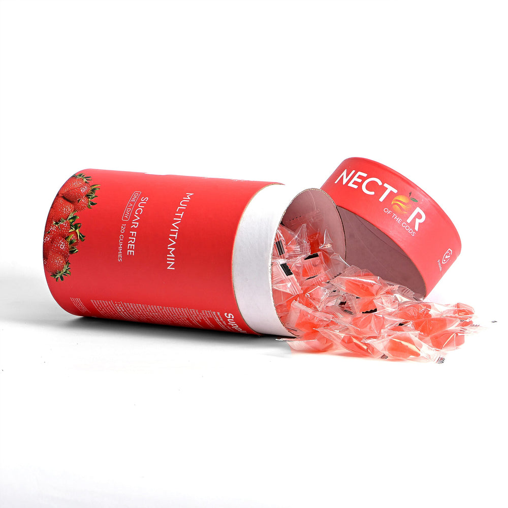 NECTOR Multivitamin SUGAR FREE Strawberry Gummies - 120 Days Supply (4 Months)