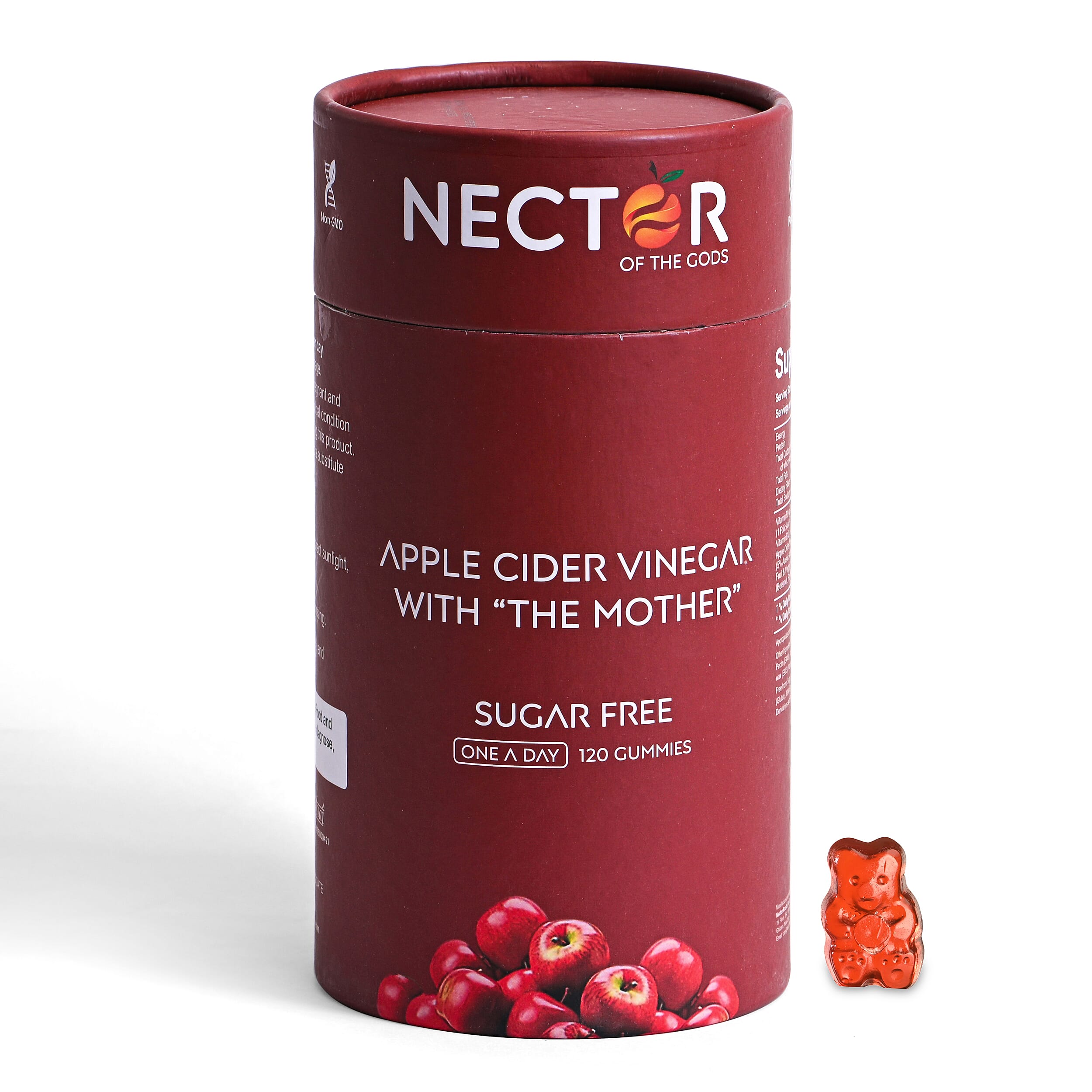 NECTOR Apple Cider Vinegar SUGAR FREE Gummies - 120 Days Supply (4 Months)