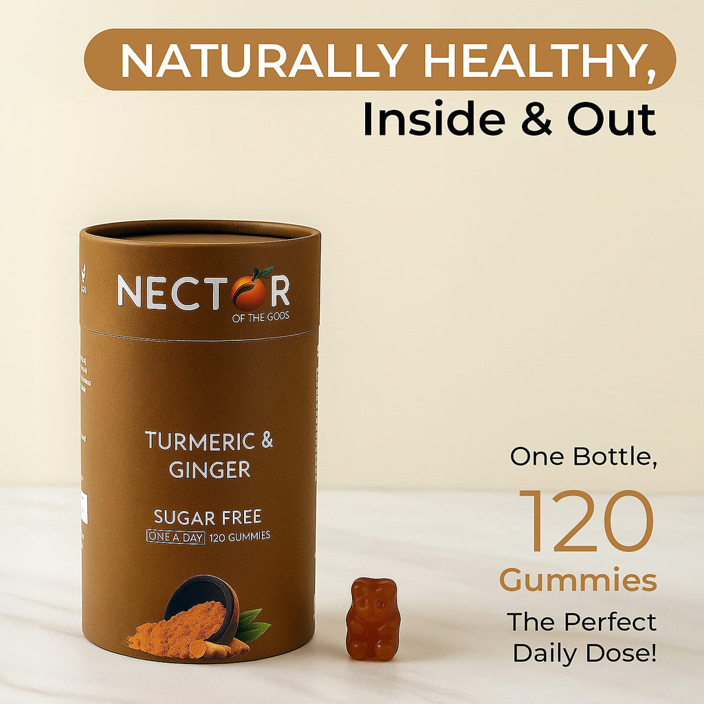 NECTOR Turmeric - Ginger SUGAR FREE Gummies - 120 Days Supply (4 Months)