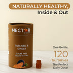 NECTOR Turmeric - Ginger SUGAR FREE Gummies - 120 Days Supply (4 Months)