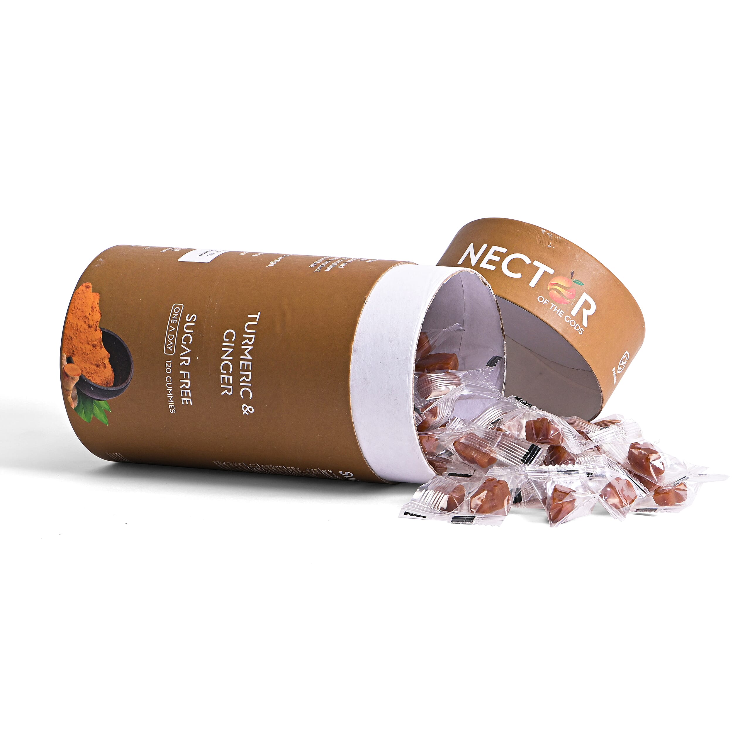 NECTOR Turmeric - Ginger SUGAR FREE Gummies - 120 Days Supply (4 Months)
