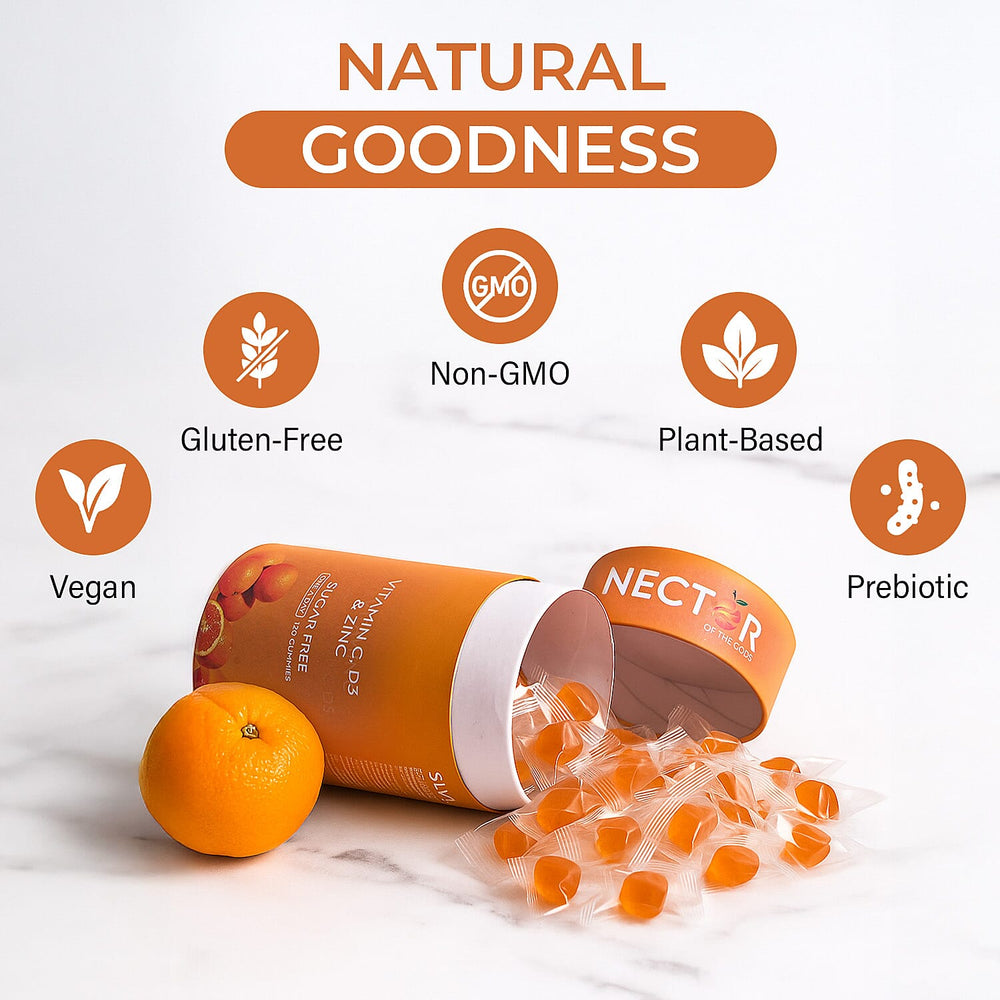 NECTOR Vitamin C, D3 - Zinc SUGAR FREE Gummies - 120 Days Supply (4 Months)