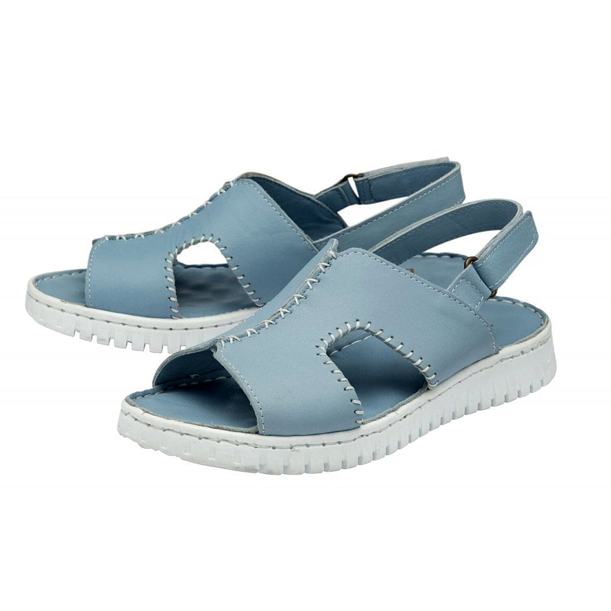 Lotus Ladies Blue Astrid Open-Toe Mule Sandals (Size - 3)