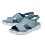Lotus Ladies Blue Astrid Open-Toe Mule Sandals (Size - 4)