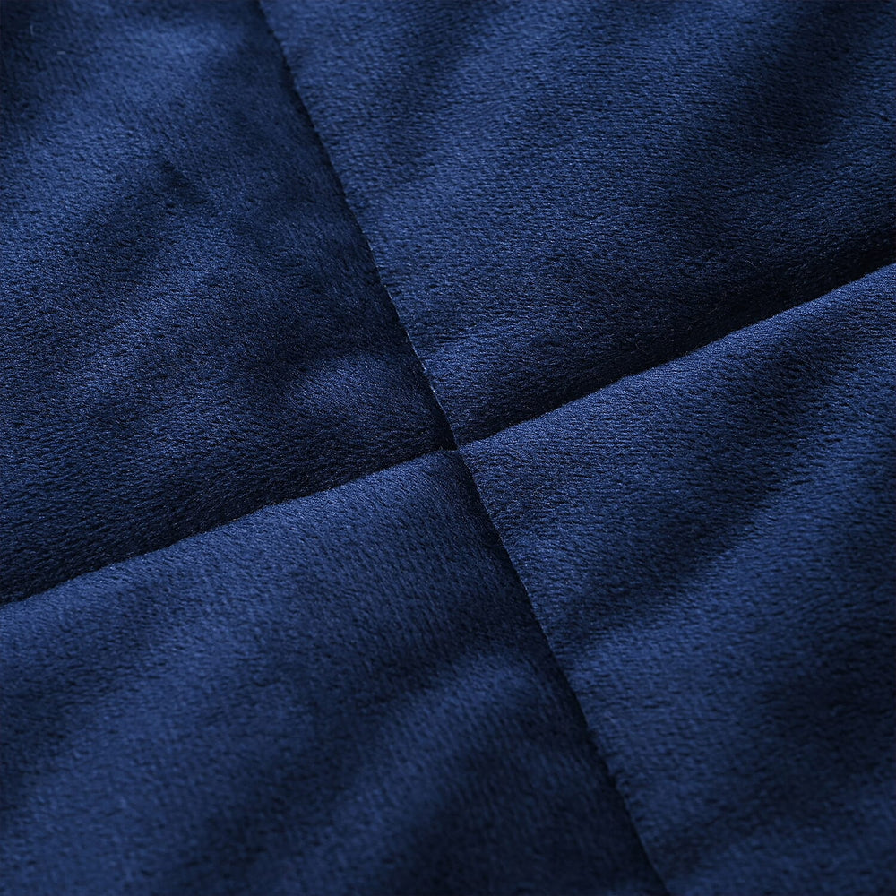 SEASONS SPECIAL LAUNCH - Hush Haven Luxury Reversible Cooling 7 Layer Sherpa Weighted Quilt (Size King) - Navy Approax 7 kg