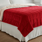 Hush Haven Luxury Reversible 7 Layer Weighted Quilt - Size King - Red - ( Approx 7 Kg )