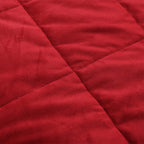 Hush Haven Luxury Reversible 7 Layer Weighted Quilt - Size King - Red - ( Approx 7 Kg )