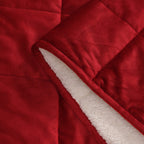 Hush Haven Luxury Reversible 7 Layer Weighted Quilt - Size King - Red - ( Approx 7 Kg )