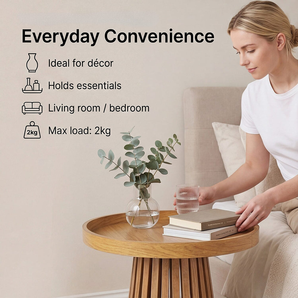 Wooden Coffee - Side Table - Brown