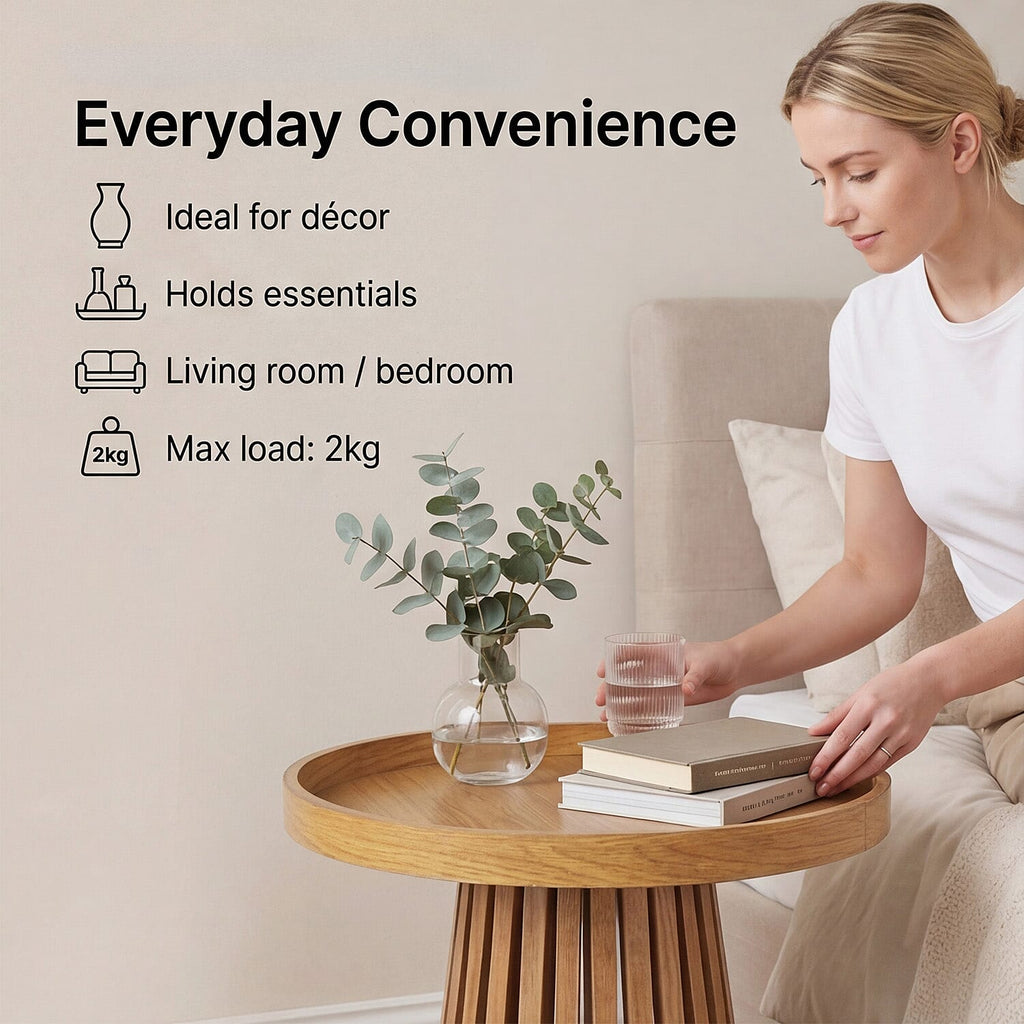 Wooden Coffee - Side Table - Brown