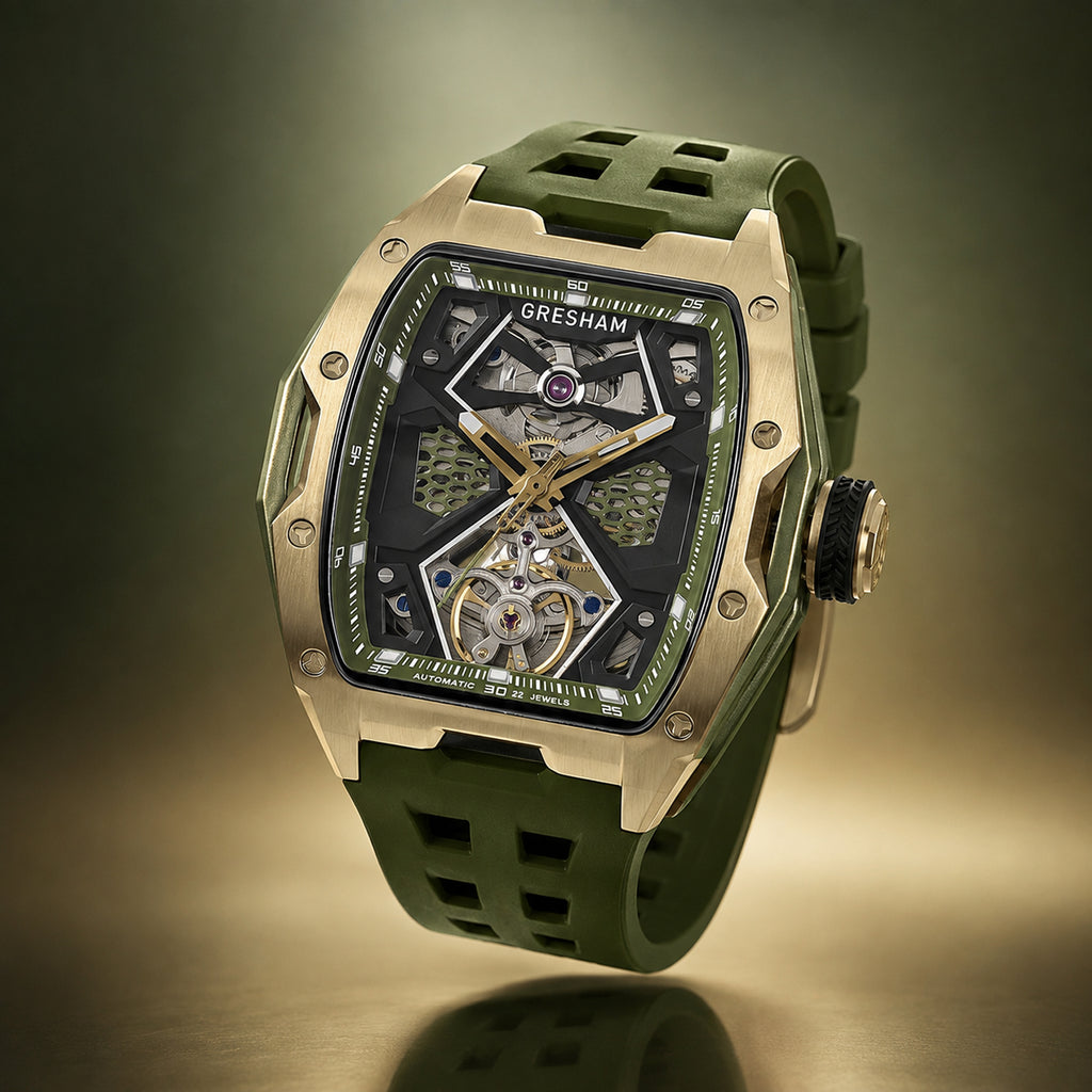 Gresham Automatic Mens Watch in Stainless Steel_8183704