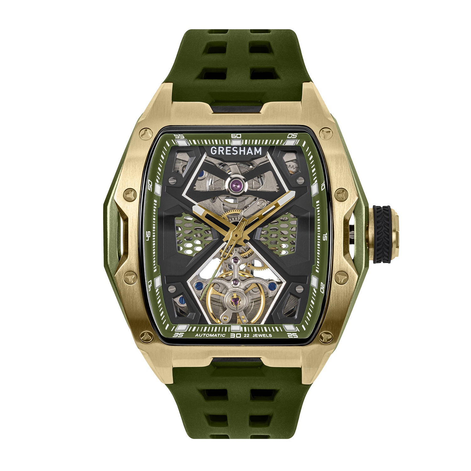 Gresham Automatic Mens Watch in Stainless Steel_8183704_2