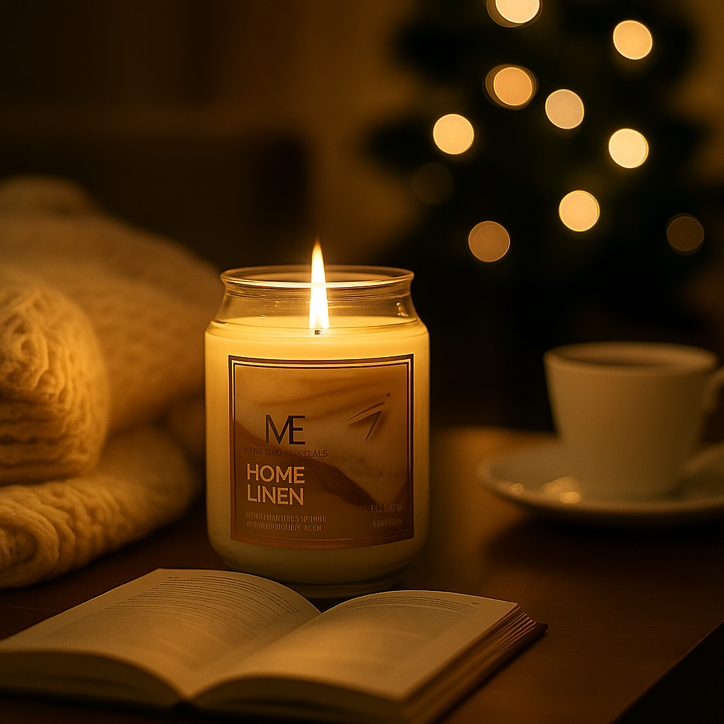 Home Linen Scented Candle Jar (510G) Upto 100 Hour Burn Time_8184365_1