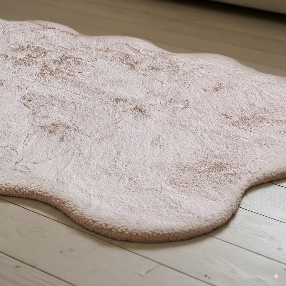 BLACK FRIDAY DEAL - SIGNATURE LUXE SUPERSOFT Long Faux Fur Rug with Foam Base (180 x 100 cm) - Ivory