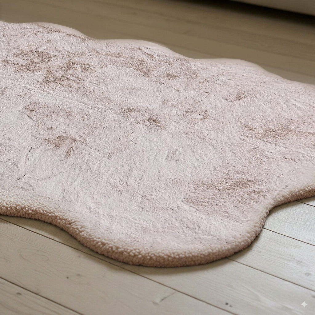 BLACK FRIDAY DEAL - SIGNATURE LUXE SUPERSOFT Long Faux Fur Rug with Foam Base (180 x 100 cm) - Ivory
