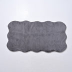 BLACK FRIDAY DEAL - SIGNATURE LUXE SUPERSOFT Long Faux Fur Rug with Foam Base(180 x 100 cm) - Grey