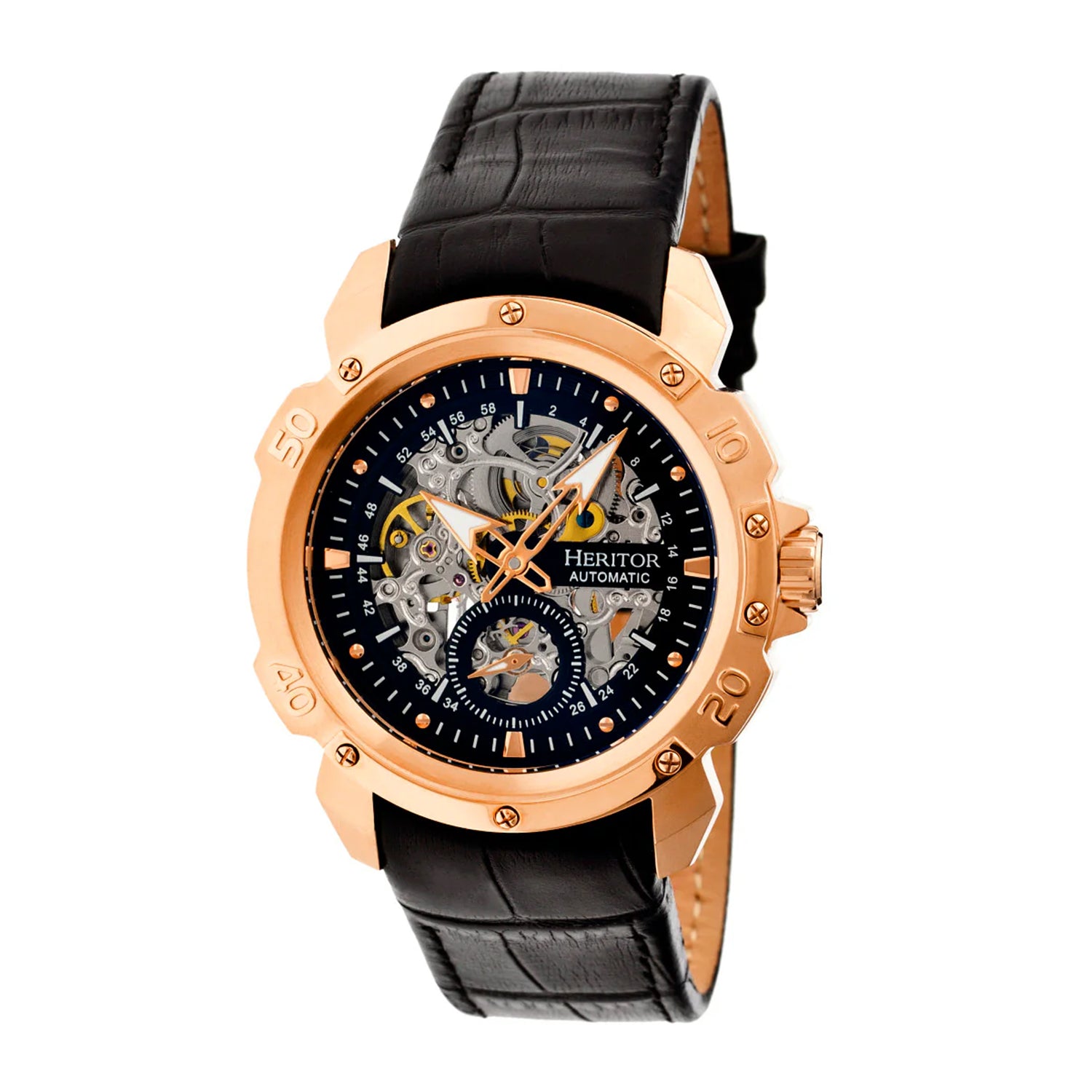 Heritor Automatic Mens Watch in Leather_8186641