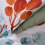 Homesmart 3 Piece Floral & Leaf Print Comforter Set Inc. 1 Comforter & 2 Pillowcases (Size UK King) - Multi