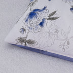 Homesmart 3 Piece Floral & Leaf Print Comforter Set Inc. 1 Comforter & 2 Pillowcases (Size UK King) - Blue