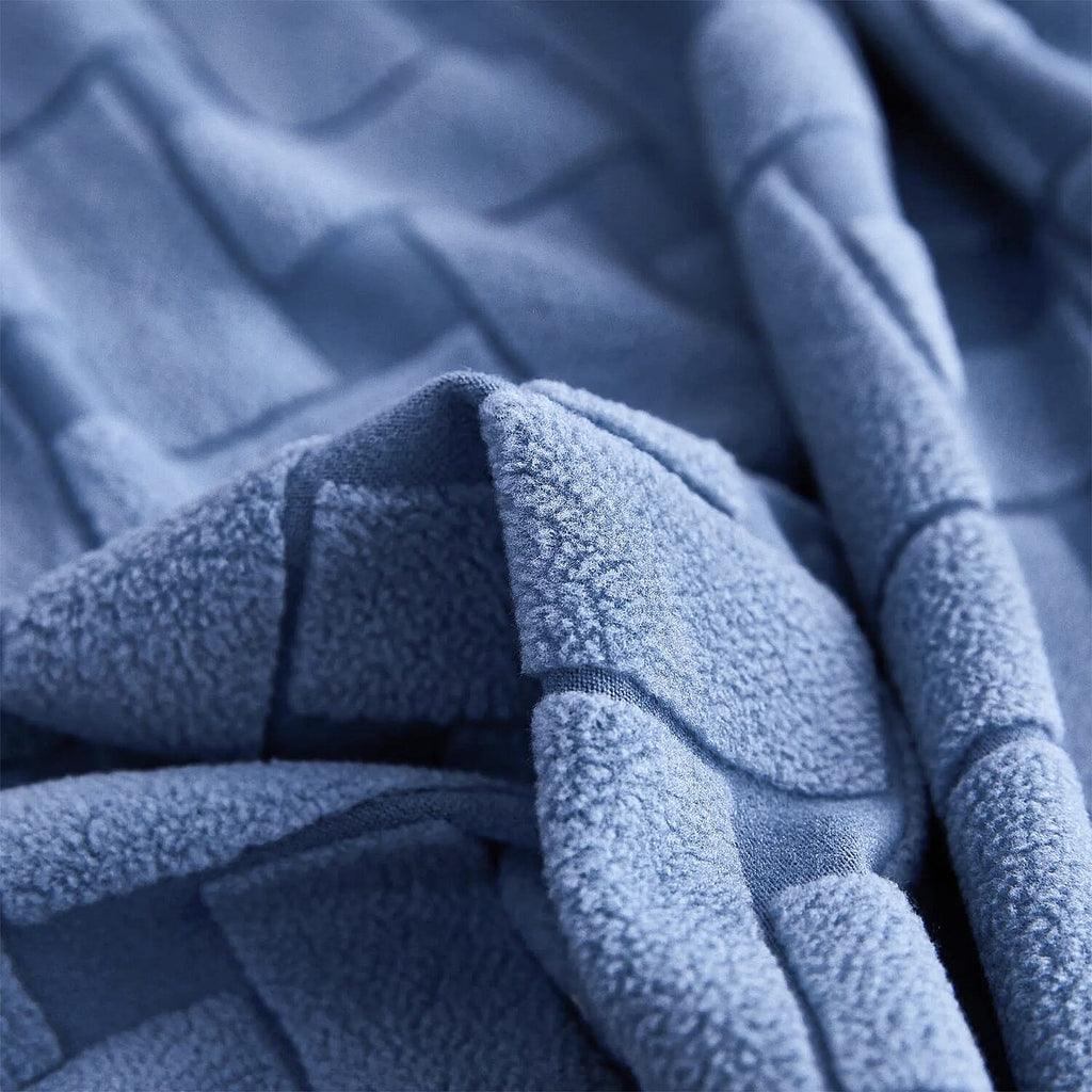 Hush Haven Sumptuous Quality Super Teddy Soft Blanket (200 x 150 cm) - Blue