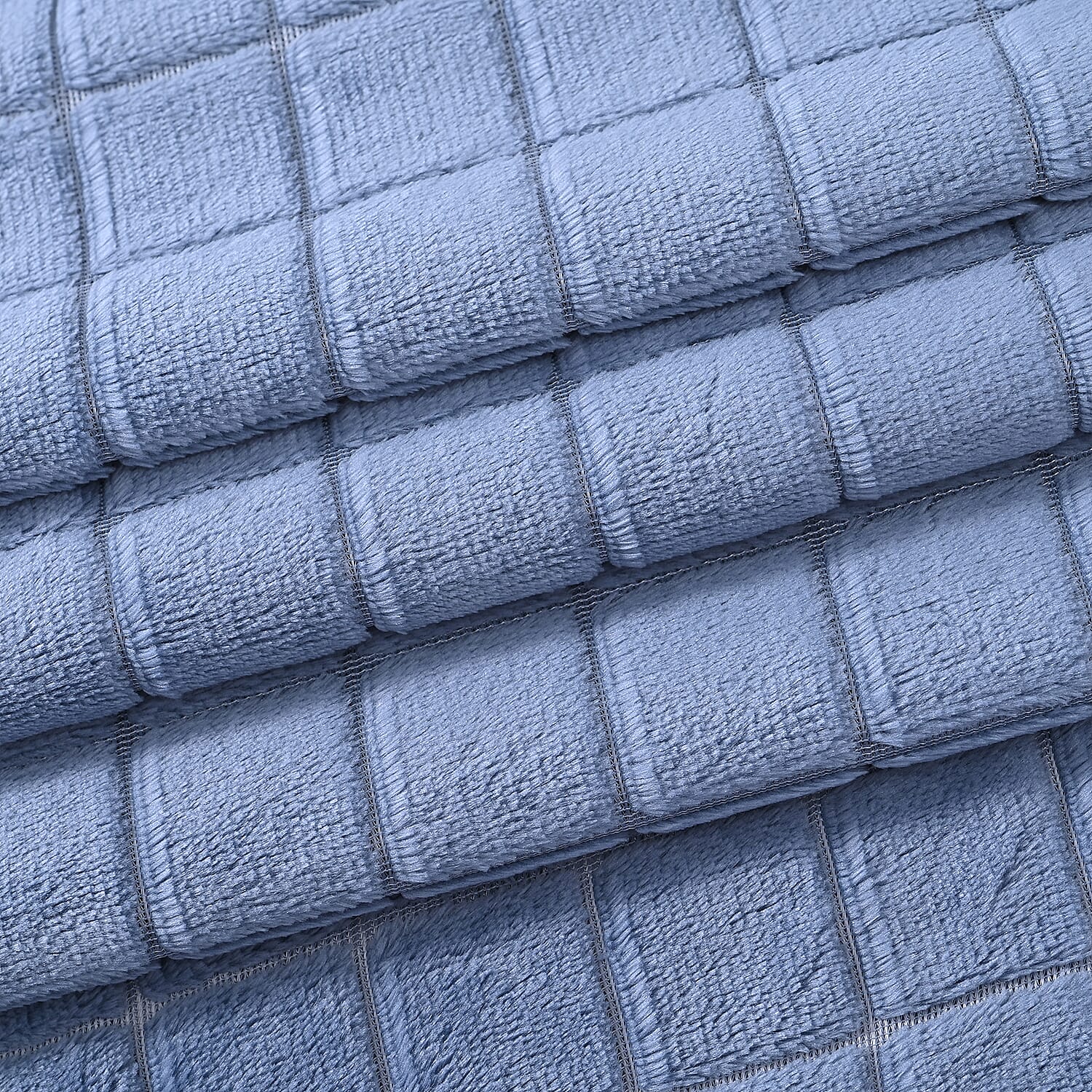 Hush Haven Sumptuous Quality Super Teddy Soft Blanket (200 x 150 cm) - Blue