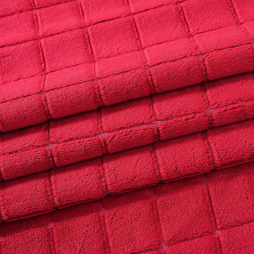 Hush Haven Sumptuous Quality Super Teddy Soft Blanket (200 x 150 cm) - Red