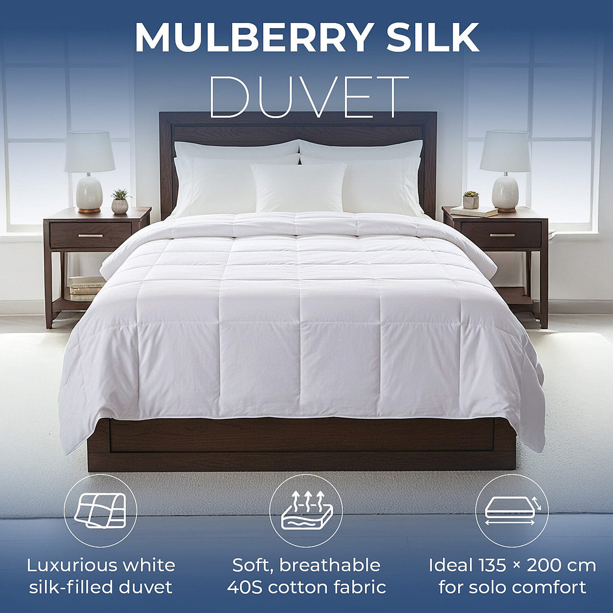 Decadently Beautiful 100% Mullbery Silk Duvet