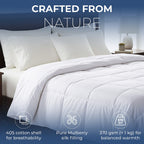Decadently Beautiful 100% Mulberry Silk Duvet (Single, 135x200cm) - Ivory