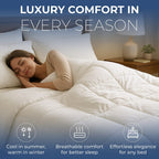 Decadently Beautiful 100% Mulberry Silk Duvet (Single, 135x200cm) - Ivory