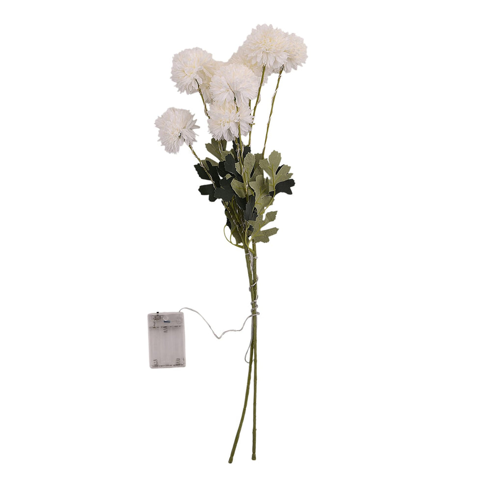 Set of 2 - Faux Flower Branches with LED Lights (60cm) - Off White