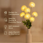 Set of 2 - Faux Flower Branches with LED Lights (60cm) - Off White