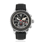 MORPHIC M51 Series Japanese Quartz Movt. 10ATM Water Resistant Black Dial Mens Watch with Black Colour Leather Strap and Silver-Tone Case_8194024