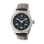 MORPHIC M63 Series Japanese Quartz Movt. 5ATM Water Resistant Black Dial Mens Watch with Black Colour Leather Strap and Silver-Tone Case_8194029