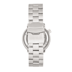 MORPHIC M74 Series Japanese Quartz Movt. 5ATM Water Resistant Black Dial Mens Watch with Silver Colour Stainless Steel Strap