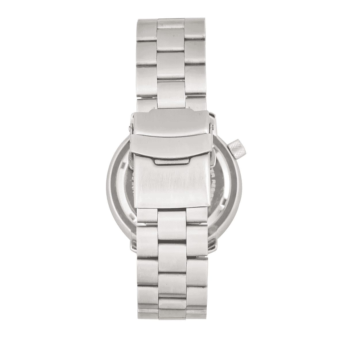 MORPHIC M74 Series Japanese Quartz Movt. 5ATM Water Resistant Black Dial Mens Watch with Silver Colour Stainless Steel Strap