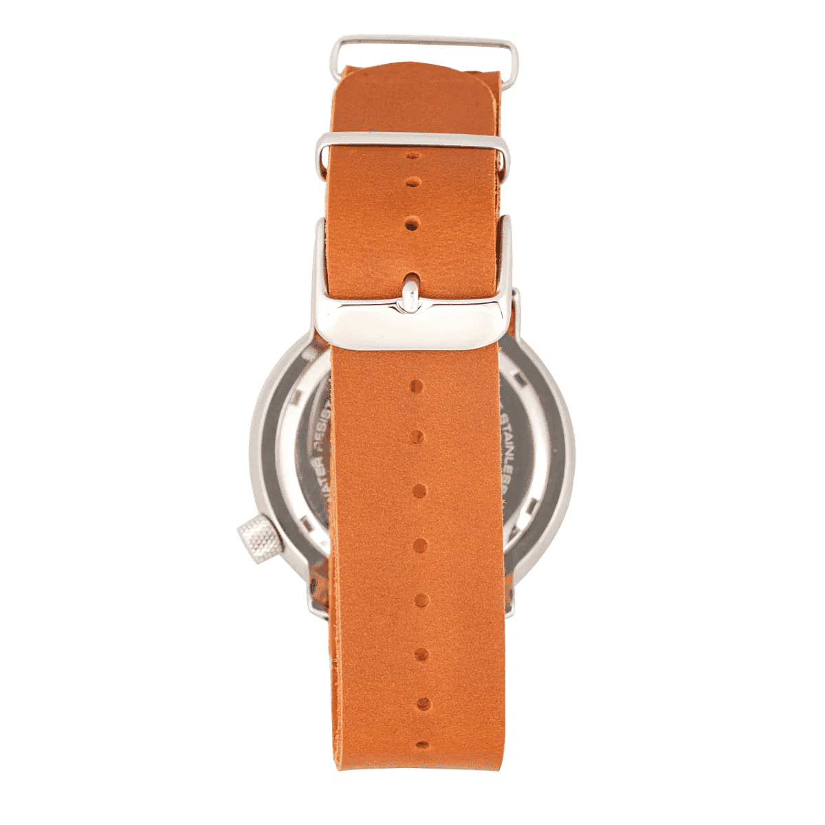 MORPHIC M74 Series Japanese Quartz Movt. 5ATM Water Resistant Grey Dial Mens Watch with Brown Colour Leather Strap and Silver-Tone Case
