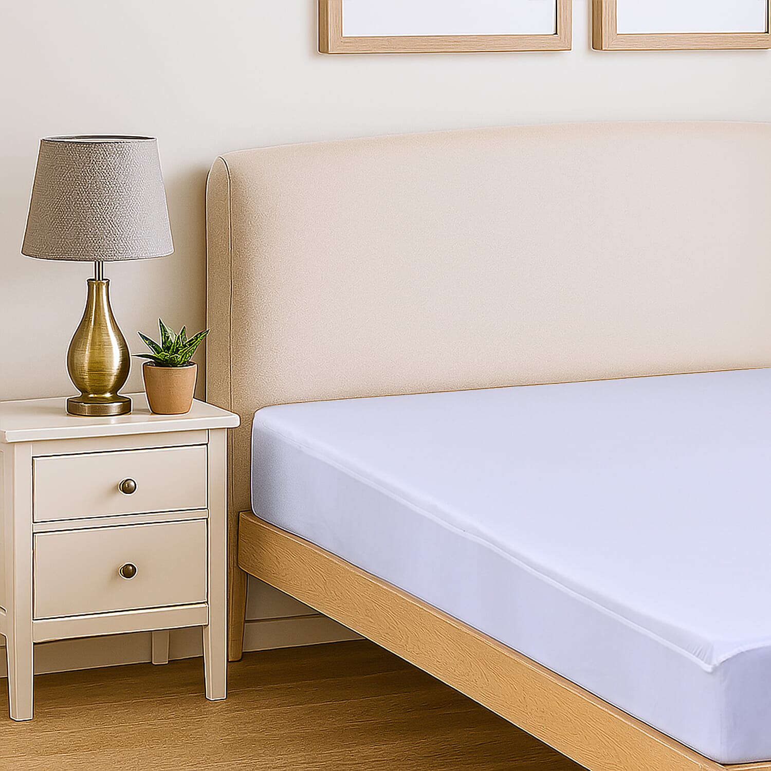 Homesmart Anti-Bacterial Waterproof Mattress Protector (90x30 cm) - White