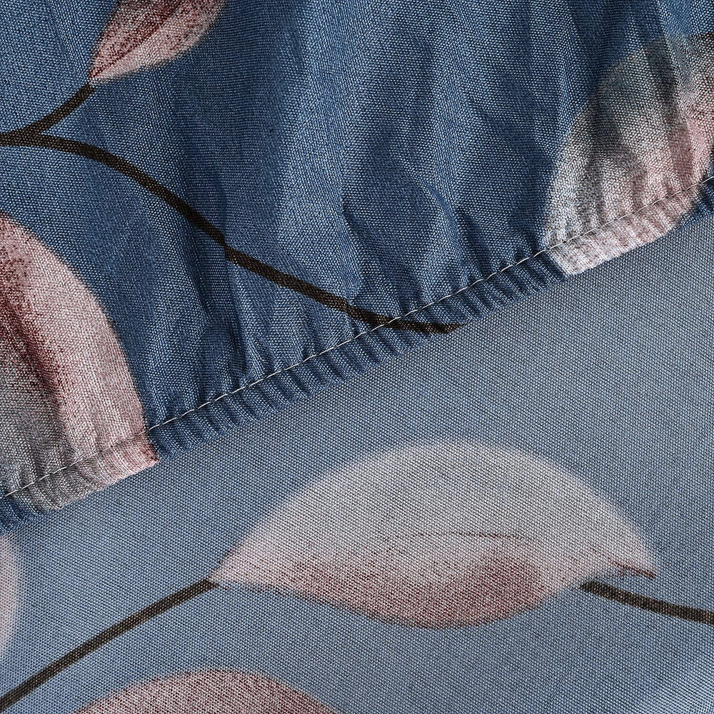 Hush Haven 6 Piece Floral Digital Print Duvet Cover Set (Double) - Blue - Multicolour