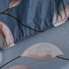 Hush Haven 6 Piece Floral Digital Print Duvet Cover Set (Double) - Blue - Multicolour