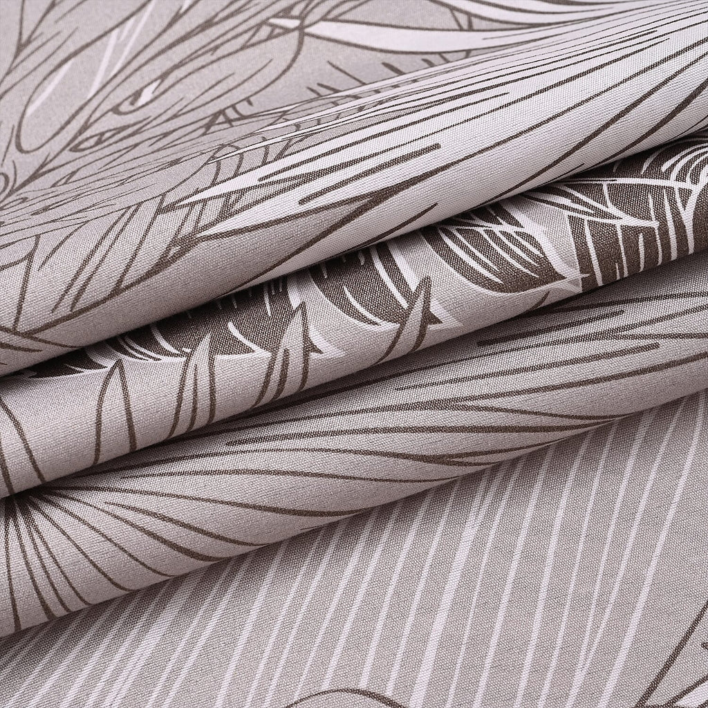 Hush Haven 6 Piece Botanical Digital Print Duvet Cover Set (Double) -White