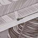 Hush Haven 6 Piece Botanical Digital Print Duvet Cover Set (Double) -White