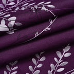 Hush Haven 6 Piece Botanical Digital Print Duvet Cover Set (Double) - Purple