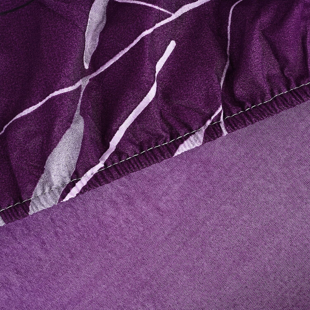Hush Haven 6 Piece Botanical Digital Print Duvet Cover Set (Double) - Purple