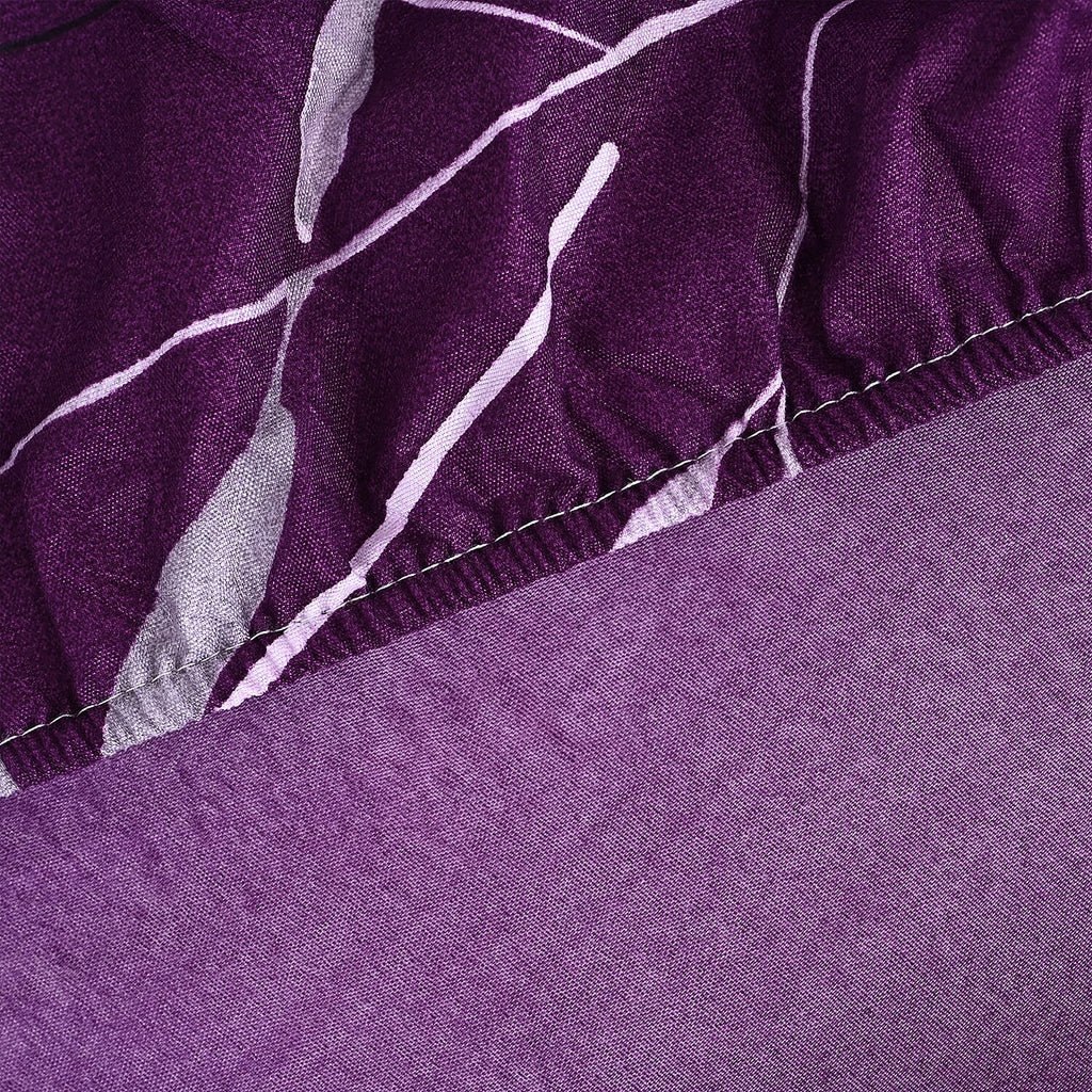 Hush Haven 6 Piece Botanical Digital Print Duvet Cover Set (Double) - Purple
