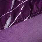 Hush Haven 6 Piece Botanical Digital Print Duvet Cover Set (Double) - Purple